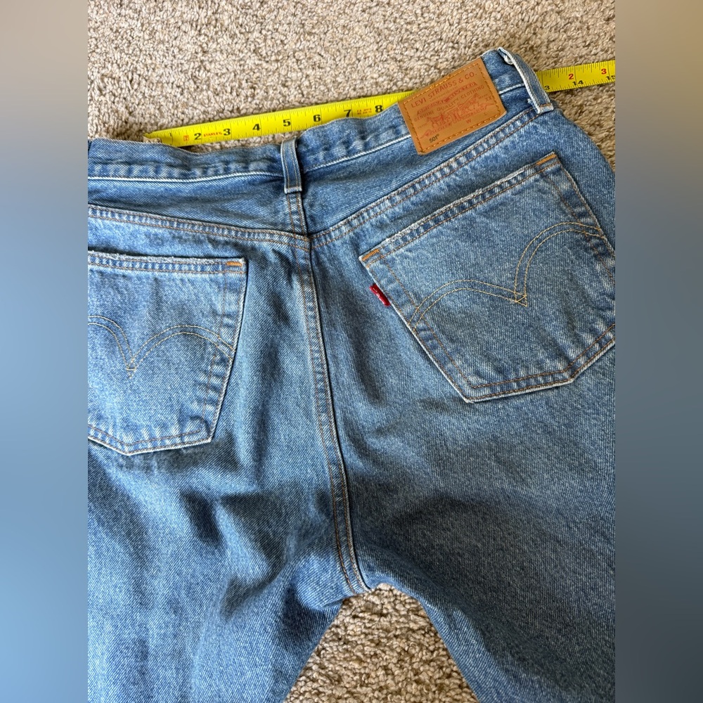 Levi’s 501 Premium Distressed Jeans W29 L30 High Rise Boyfriend Straight Leg‎ - Picture 9 of 9